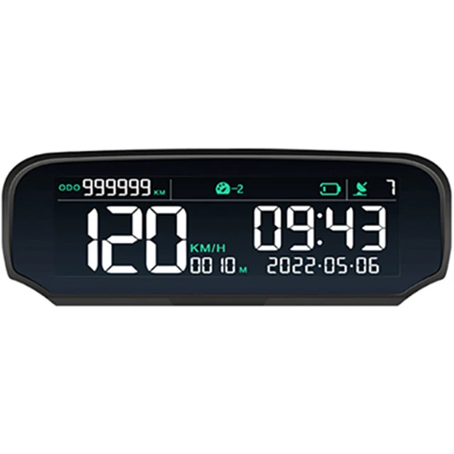 Solar Car HUD GPS Head Up Display Digital Speedometer Over-Speed Fatigue Alarm