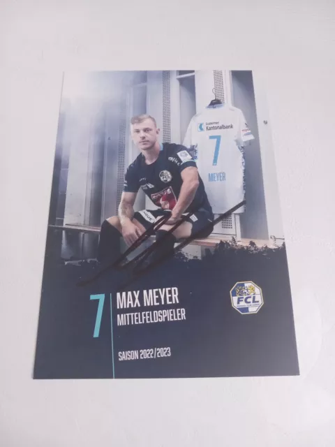 Signierte AK Max Meyer FC Luzern NEU