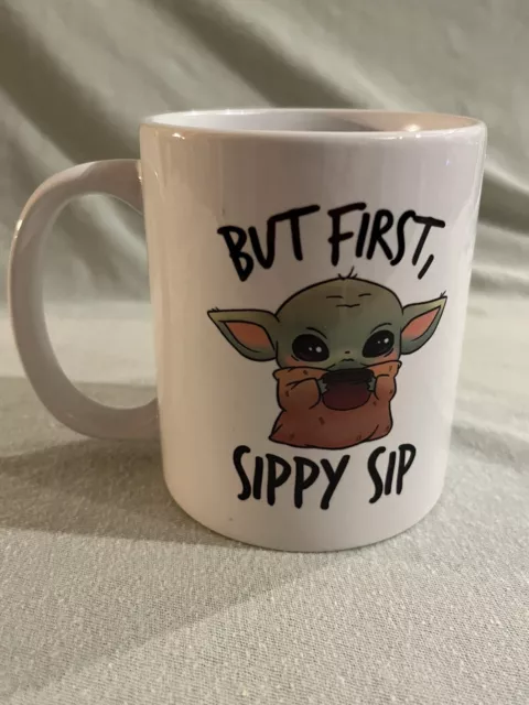 Sippy Sip Mug Baby Yoda Mug Baby Yoda New Ceramic Mug L18 White