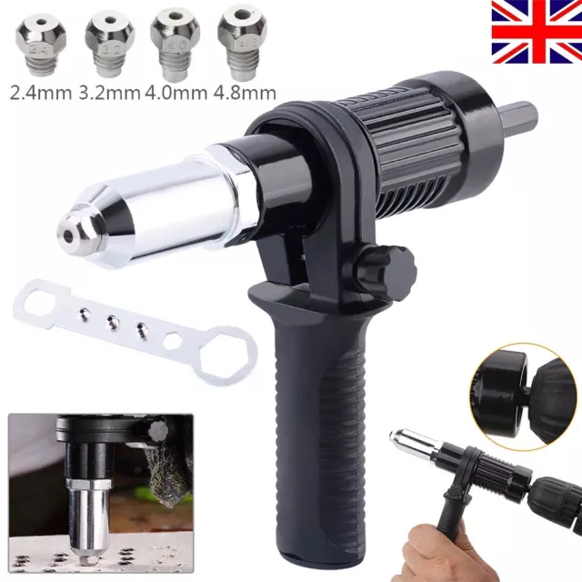 Rivet Nut Gun Adaptor for Cordless Drill Electric Riveting Riveter Insert Tool