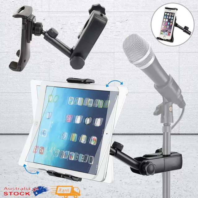 Tablet Holder for Mic Stand Adjustable Microphone Music Stand Phone Holder Mount