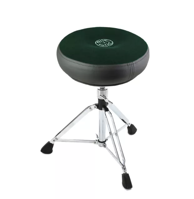 Roc N Soc Drum Stool Throne With Custom Base ROUND TOP Green