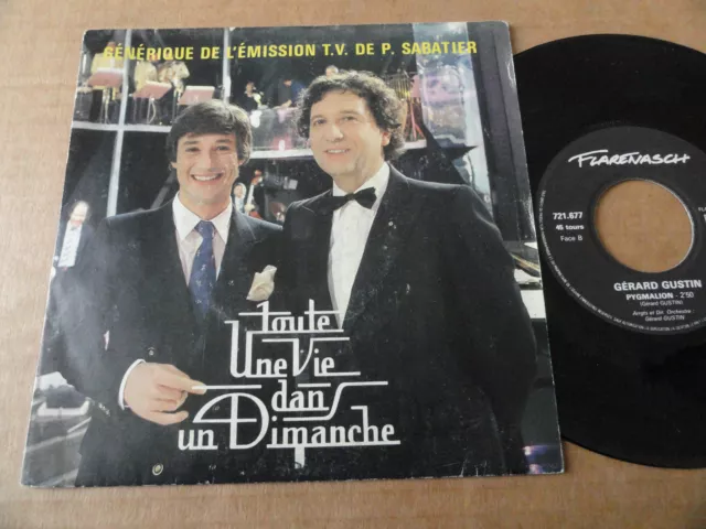 Disque 45T Generique De L'emission Tv  " Toute Une Vie Dans Un Dimanche "