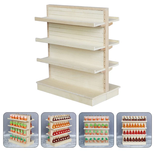 UPKOCH Scaffali Mini Supermercato Per Casa Delle Bambole 1:12 – Set Mobili In Miniatura Con Bancarella Frutta E Verdura