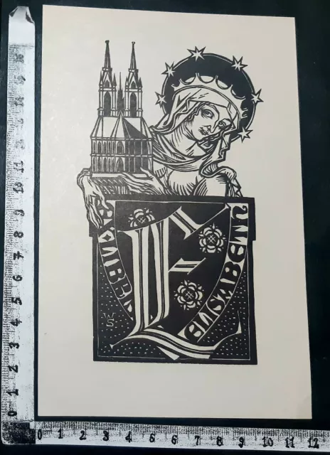 Wunderkammer Exlibris 242 - " Anno 1924! Madonna " - * W. Clemens Schmidt * - X