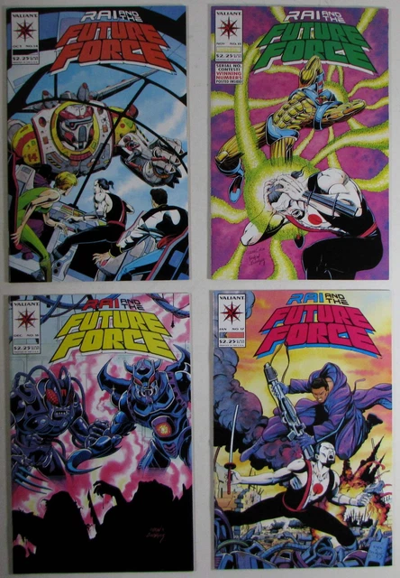 Rai And The Future Force Lot of 4 #14,15,16,17 Valiant (1993) 1st Print Comics