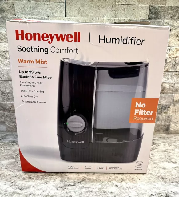 Honeywell HWM845B Warm Mist Humidifier with Essential oil cup, Filter Free -...