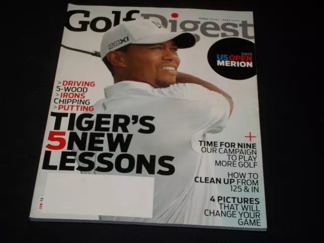 2013 JUNE GOLF Digest Magazine - Tiger Woods Front Cover - L 6154 $39. ...
