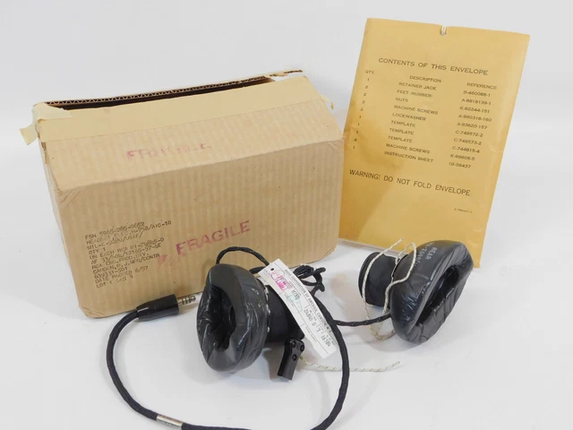 RCA H-75B Vintage Military Radio Headset MI-24845-D (new old stock)
