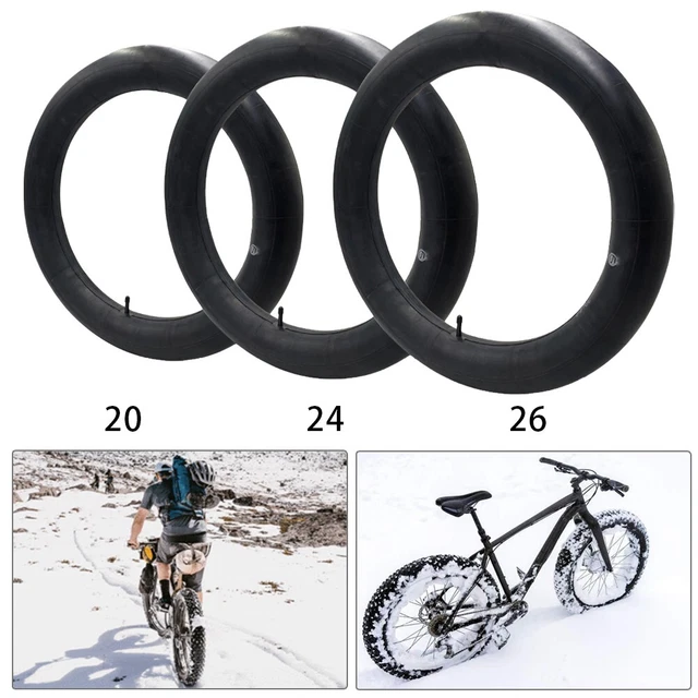 For Fat Bikes/E-Bikes Durable 1* Snow Bicycle Inner Tube 20/24/26x4.0 Snow Bike