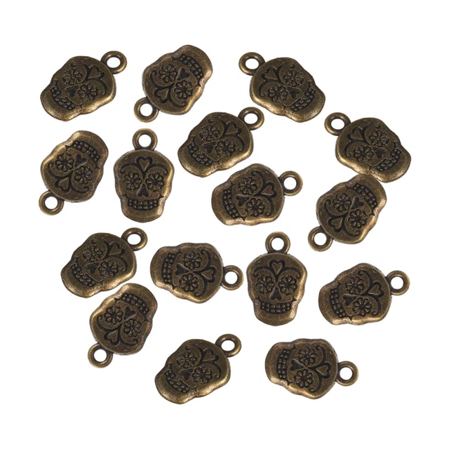30 Pcs Skull Clown Pendant Alloy Miss Halloween Jewelry Charms Craft