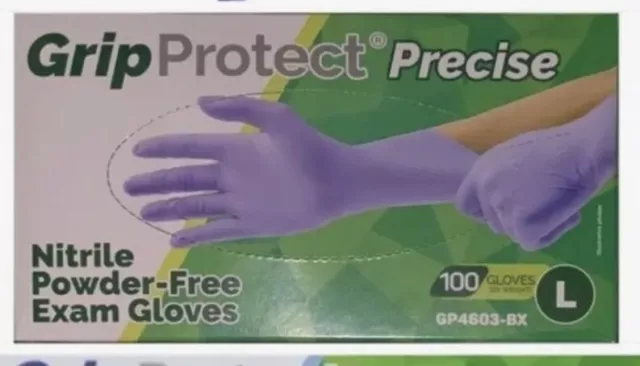 Disposable Nitrile Exam Gloves Large Powder Free 3pair Sample / Box / Case