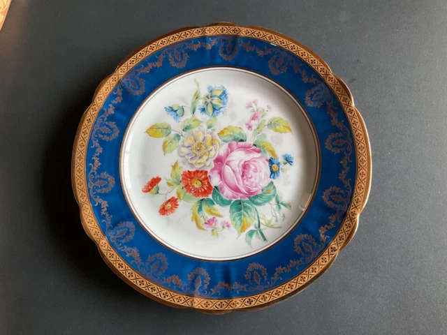Broche En Porcelaine De Limoges Signée Vinta - Cadre Bronze - Dimensions 5,5 X 4,5 Cm - Occasion