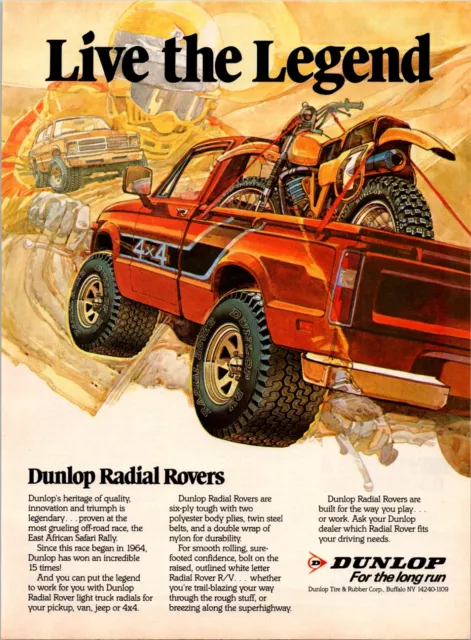 Dunlop Radial Rovers-Tires-Off Road-Vintage Print Ad