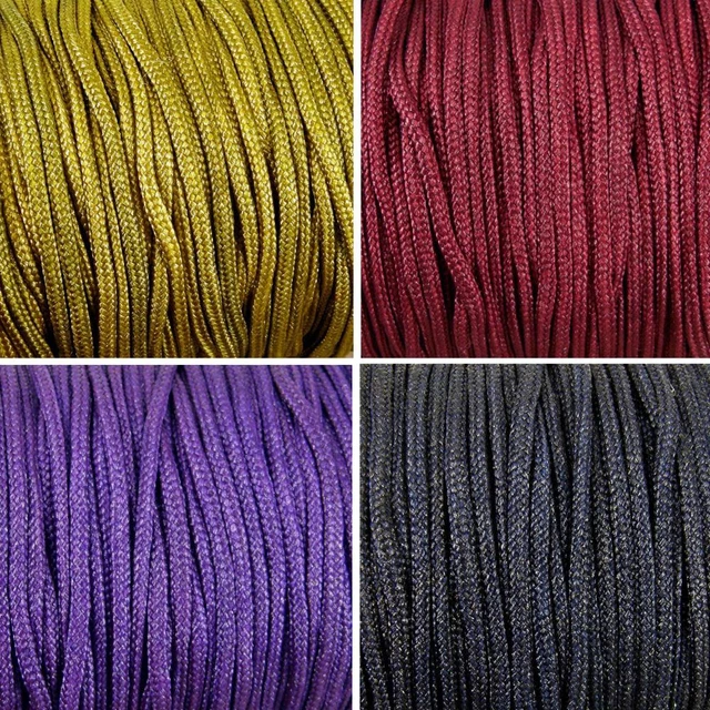 5m X 2mm Nylon Tressé Cordon Fil Nombreux Couleurs Shamballa Nouée Bracelet (C)
