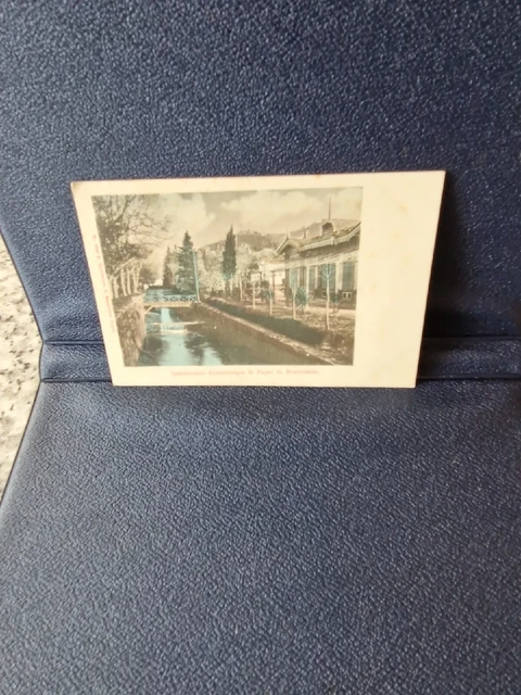 cartolina viaggiata 1903 Montecatini  bagni colorata