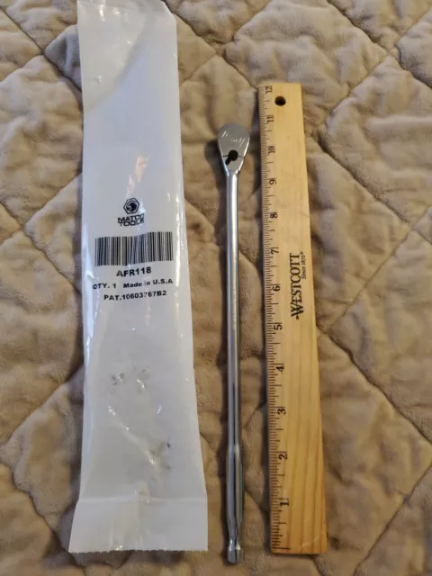 matco tools 1/4dr. fixed head ratchet 11 inch long Chrome handle  a.f.r.1.1.8