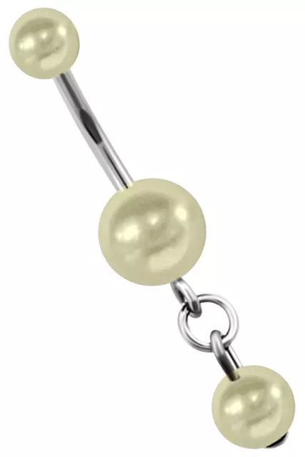 Piercing de Ombligo Joyería Conector Con Perlas Artificiales En 5 / 8mm+ 6mm