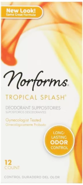Supositorios de desodorante femenino Norforms Tropical Splash, 12 unidades