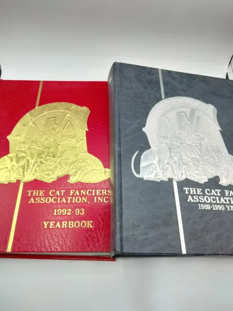 1989 and 1992 ANNUAL YEARBOOK THE CAT FANCIERS ASSOCIATION CFA 719 Pages each bk