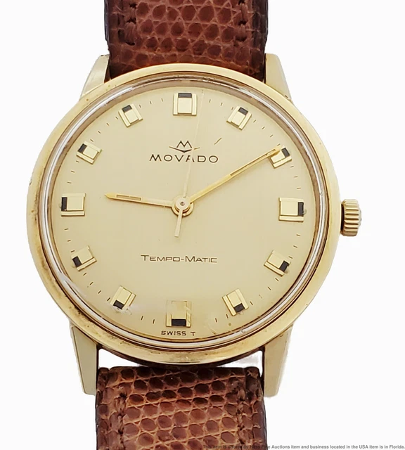 Movado Tempo-Matic Sub Sea Automatic Vintage Mens Running Wrist Watch