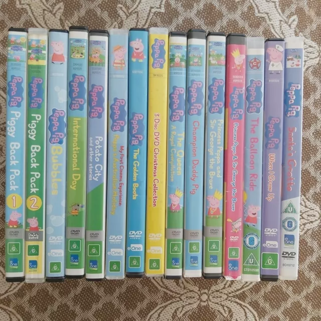 Peppa Pig - 15 X DVDs - Children's - Bulk Bundle (See Photos for Titles) - Reg 4