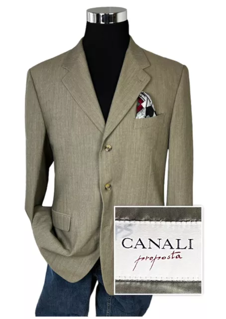 Canali Proposta Mens Wool Blazer Jacket Sport Coat SZ 42R