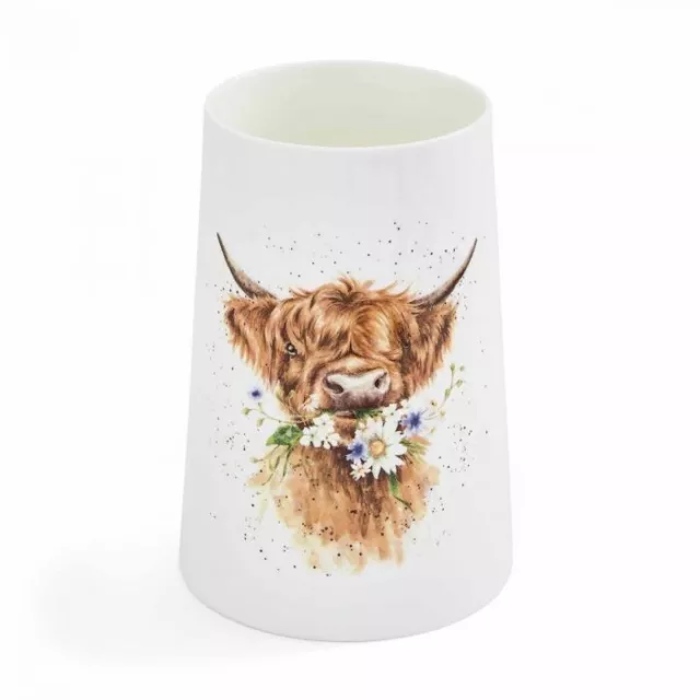 Wrendale Designs 'DAISY COO' HIGHLAND COW LARGE VASE