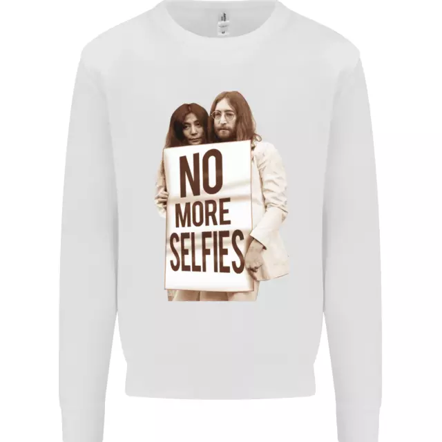 No More Selfies Funny Camera Photography Kids Sweatshirt Jumper