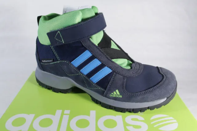 Adidas Boots Waterproof Leather/Textile Blue/Green Climaproof New