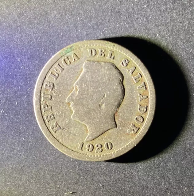 El Salvador  5 Centavos  1920  Km 129  Fine.