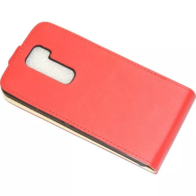 Book Case Neo Slim Flip Cover Portfolio Verticale Per Lg Optimus G2 D802 Rossa 3