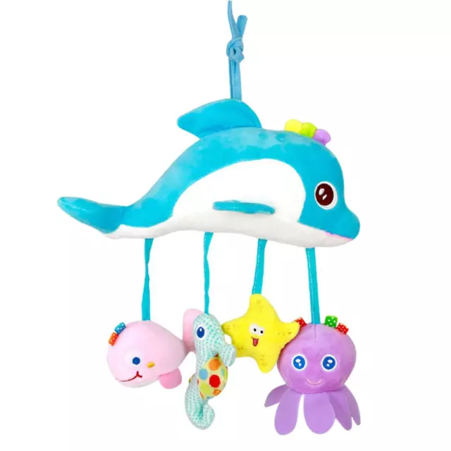 Plush Stuffed Animal Baby Hanging Mobile Toy Car Seat Stroller Toys Dolphin