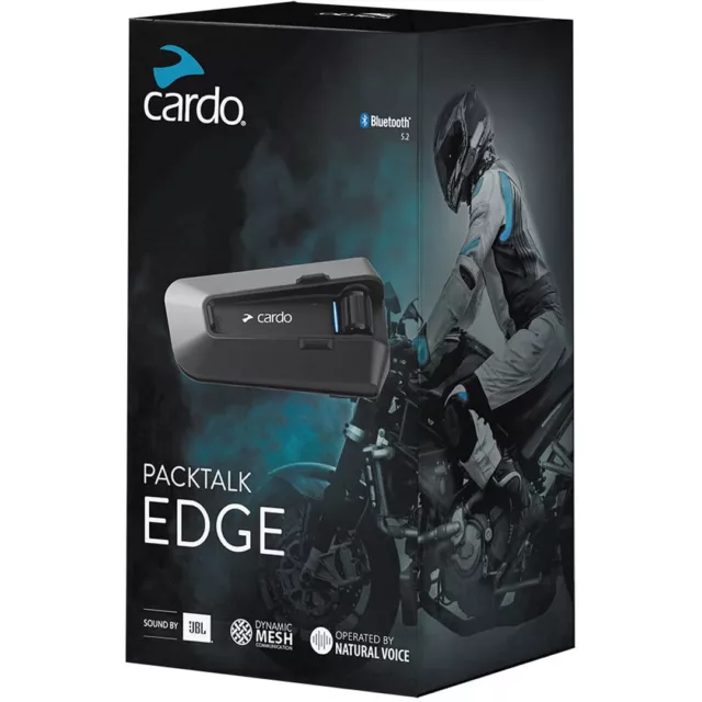 Cardo Headset PACKTALK EDGE Motorrad Bluetooth 5.2 wasserdicht Sound by JBL