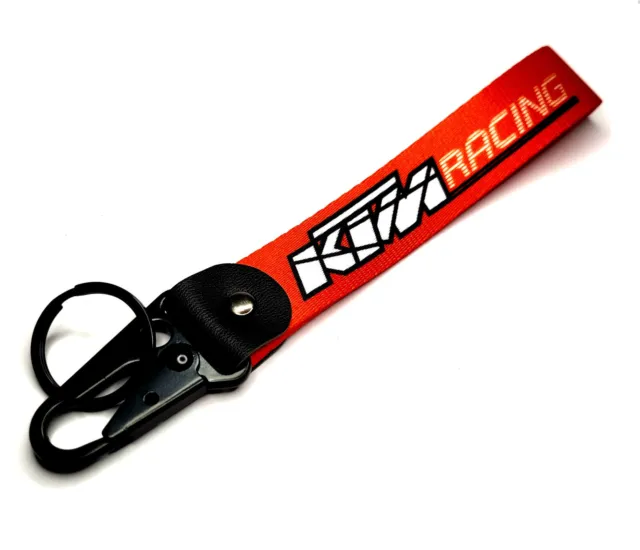 KTM Schlüsselanhänger Schlüsselband Keychain Anhänger mit Karabiner Orange Typ 1