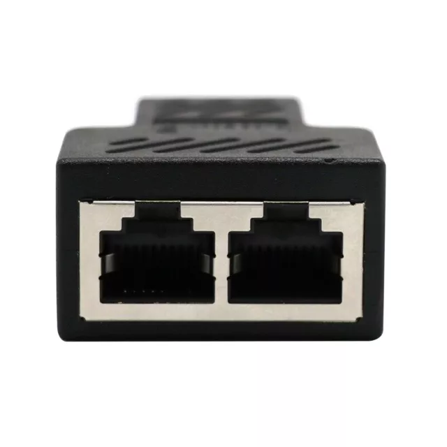 RJ45 Splitter Adapter 1 To 2 Ways Dual Female Port CAT5/6 LAN Ethernet Cable A
