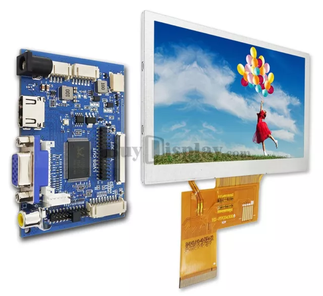 Raspberry PI 4.3 inch 800x480 TFT LCD Display w/HDMI VGA,Video AV Driver Board