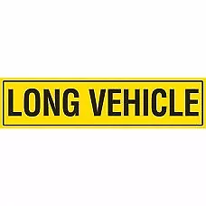 LONG VEHICLE 1020 x 250mm Class 2 Reflective Sign - Long Life Sticker