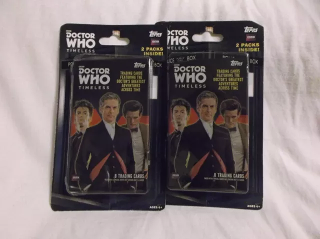 Doctor Who Timeless Trading Card Blister Packs X2.  4 Packs Total W/ 32 Card