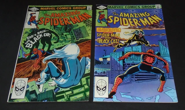 Amazing Spider-Man #226 & 227 Black Cat (Marvel 1982) 'Fine' Bronze Age
