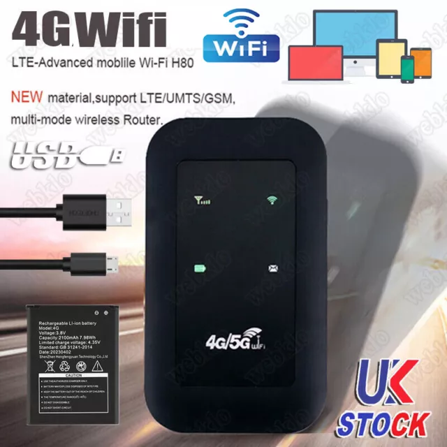 Unlocked WiFi Mobile Broadband Wireless Router Portable MiFi Hotspot 4G LTE TOP!