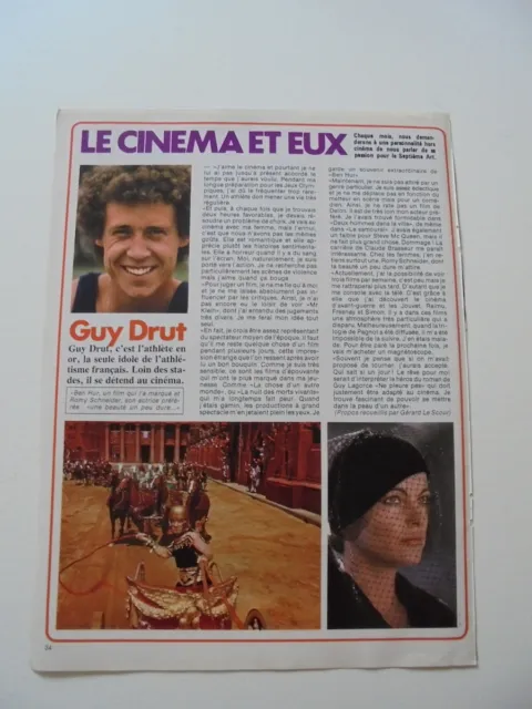 Jacques Perrin Vittorio Gassman Max von Sydow Drut Romy clippings France 1970s 3