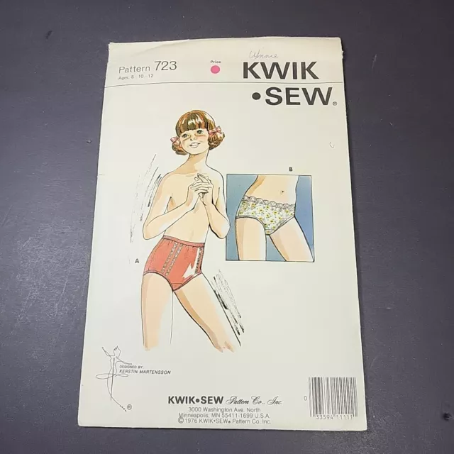 Kwik Sew 723 70s Girl's BIKINI/PANTIES **UNCUT and UNOPENED