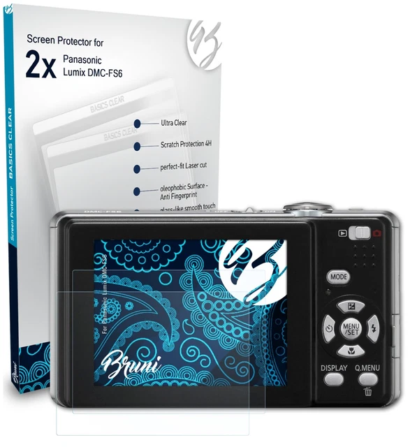 Bruni 2x Protective Film for Panasonic Lumix DMC-FS6 Screen Protector