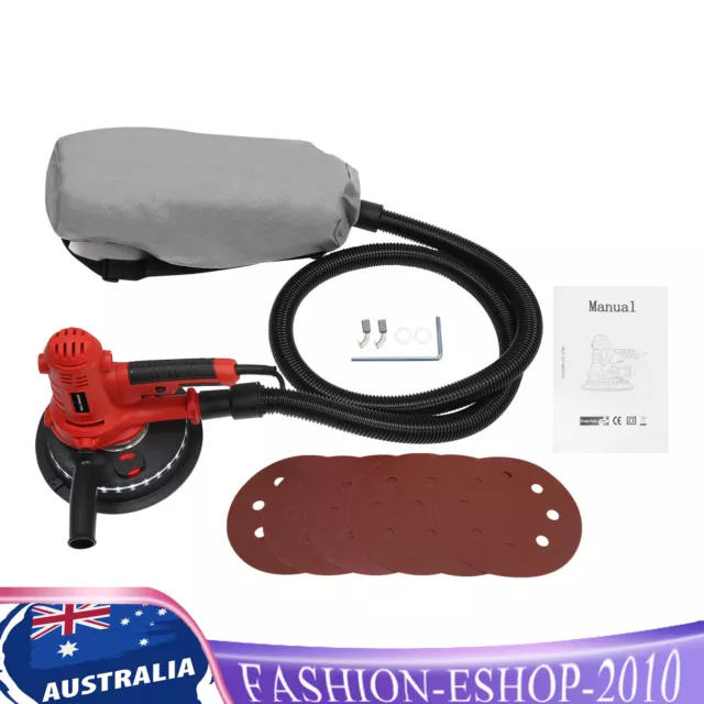 Portable Drywall Sander Automatic Vacuum System Gyprock Wall Plaster 1200W 180mm 2