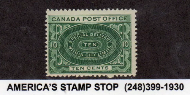 1898 Canada SC E1 Special Delivery 10c Blue Green, F/VF MNH Mint - P.O. Fresh