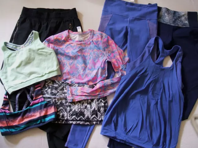 Ivivva by Lululemon Lot Girl Size 12 Pants Leggings Top Rashguard Sports Bra