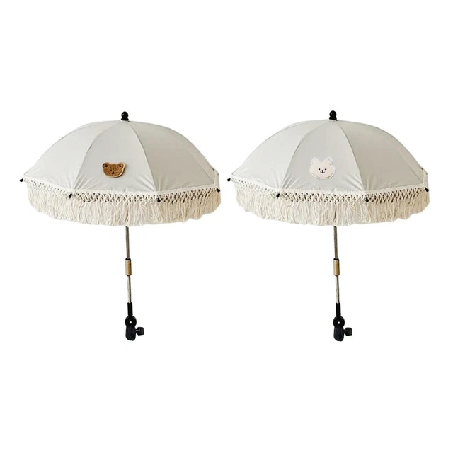 Parasol de poussette de bébé avec des couvertures d'auvent de parapluie de