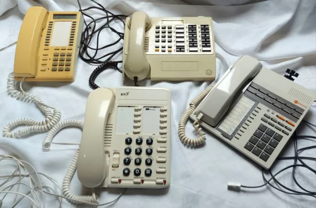 4 x Vintage Retro Telephones. Untested. 3 x BT Phones & 1 x Nitsuka Phone.