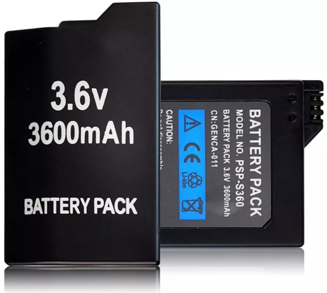 2x 3600mAh Replacement Rechargeable Battery Sony PSP SLIM 2000/3000 High Quality